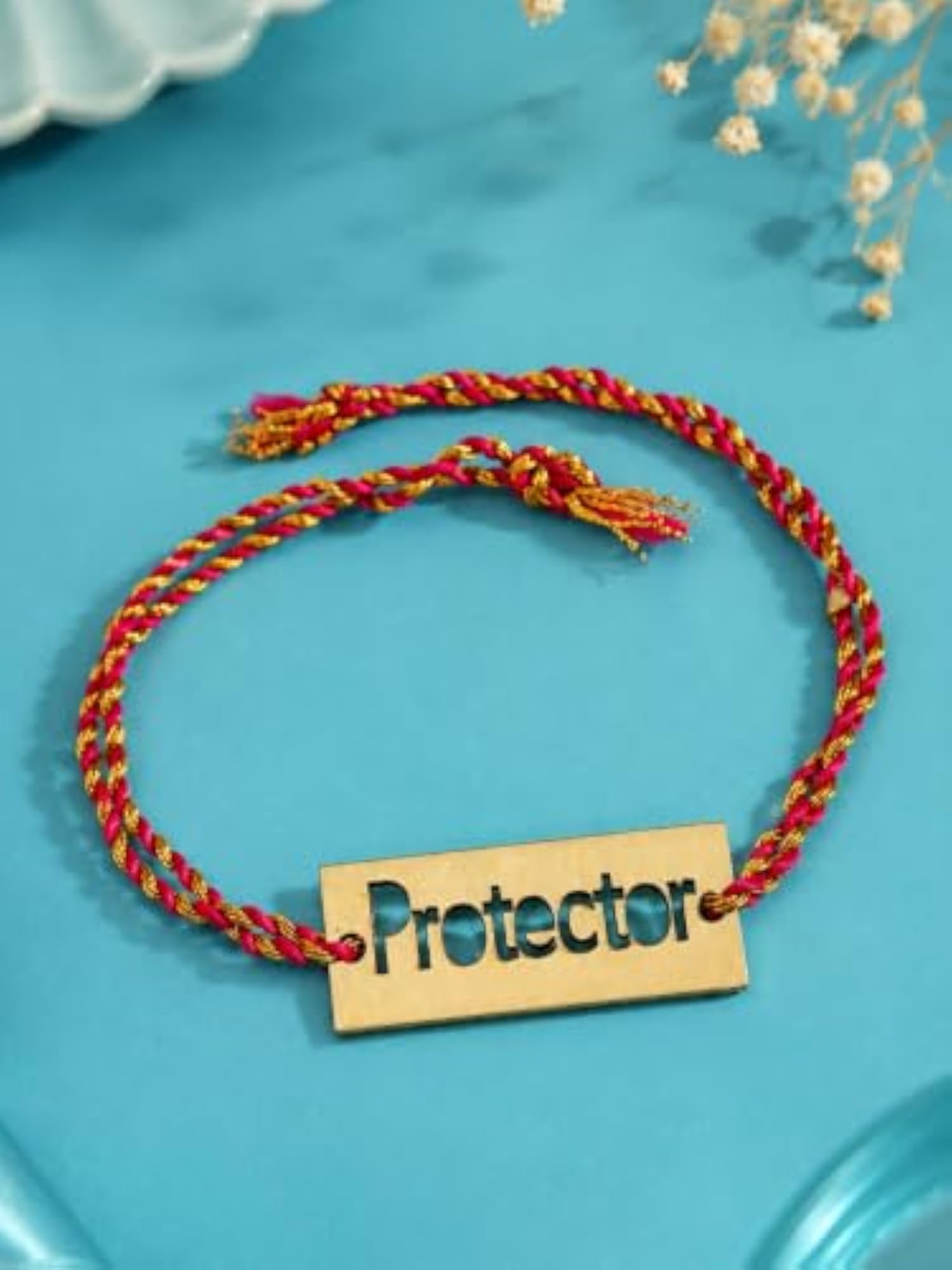 Protector Rakhi for Brother with Wooden Protector Charm